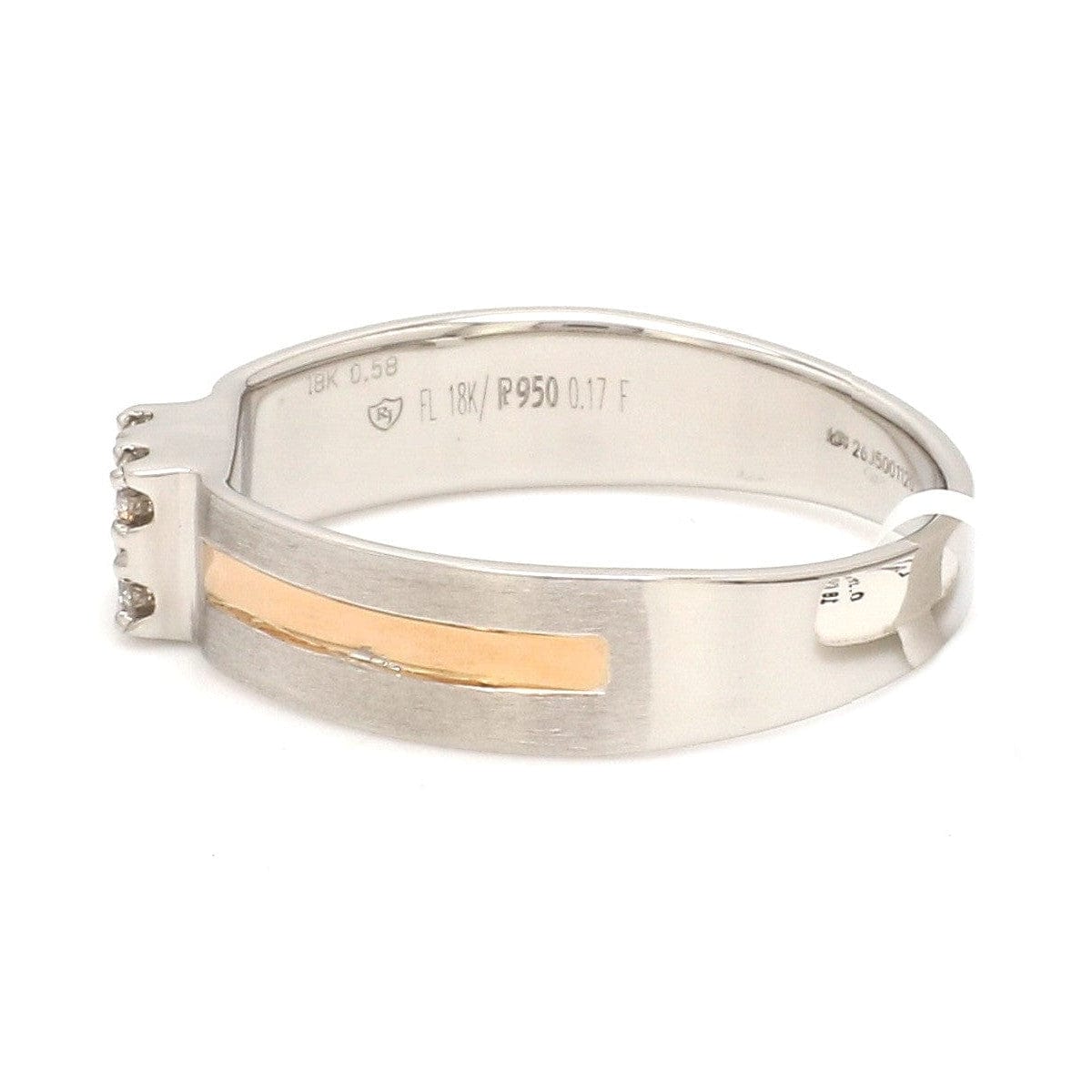 Jewelove™ Rings Platinum & Rose Gold Diamond Ring for Men JL PT 1157