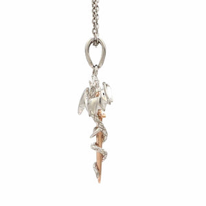 Platinum Rose Gold Dragon Unisex Pendant JL PT P 361 – Jewelove™