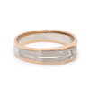 Jewelove™ Rings Platinum & Rose Gold Fusion Single Diamond Ring for Men JL PT 995