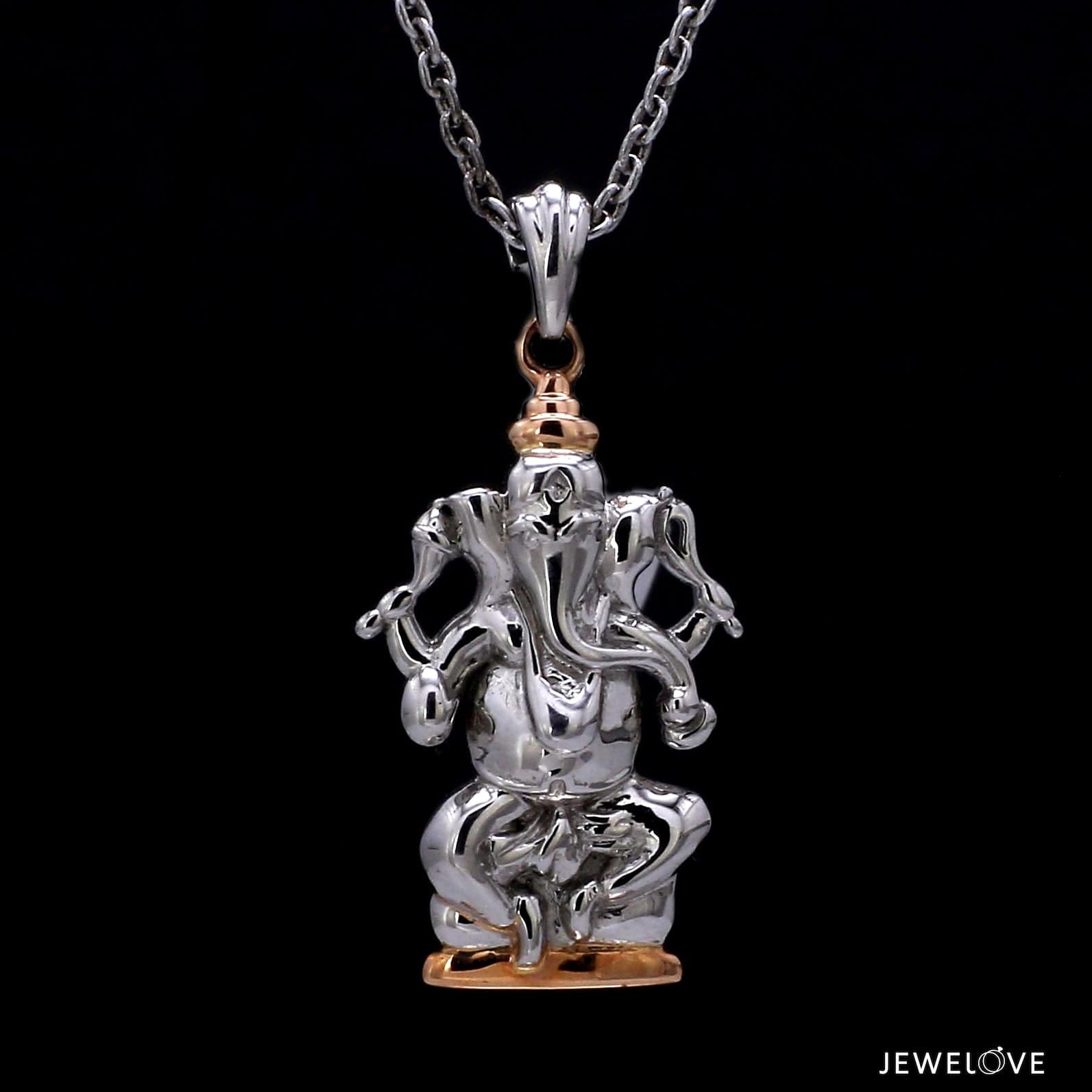 Jewelove™ Pendants Platinum Rose Gold Ganesha Pendant JL PT P GANESH JI-4