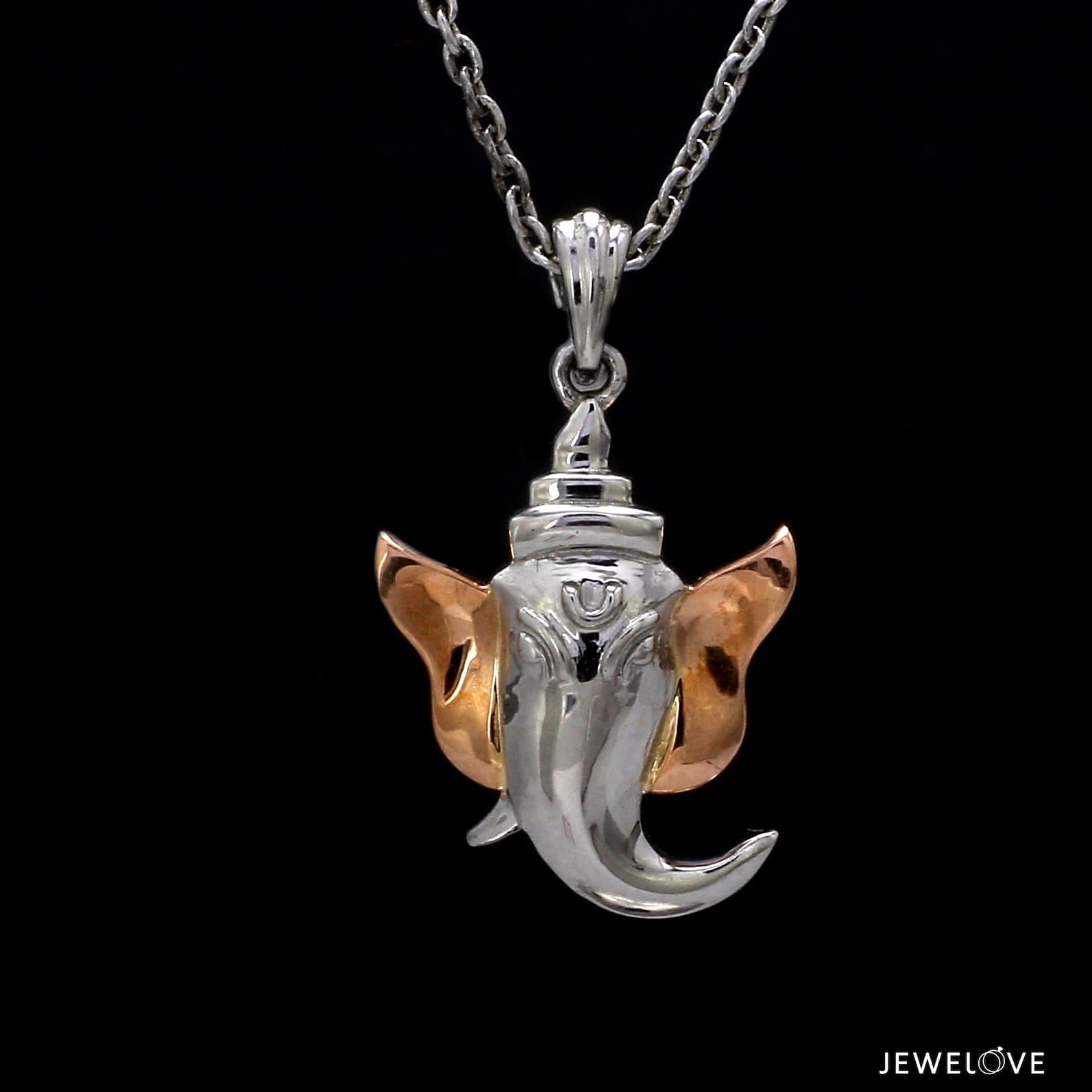 Jewelove™ Pendants Platinum Rose Gold Ganesha Pendant JL PT P GANESH JI-5