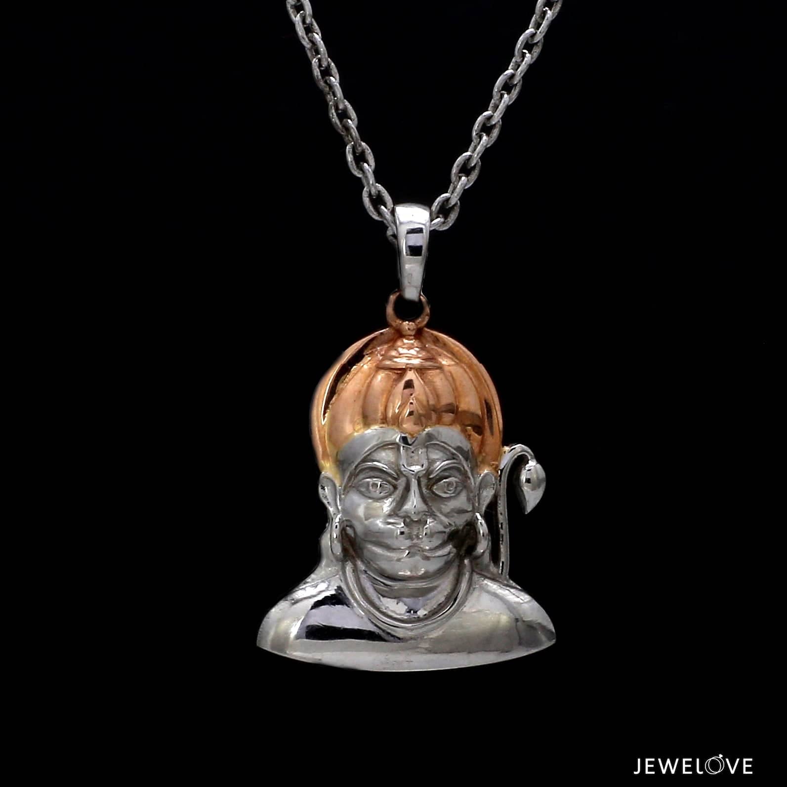 Jewelove™ Pendants Platinum Rose Gold Hanuman ji Pendant JL PT Hanuman-4