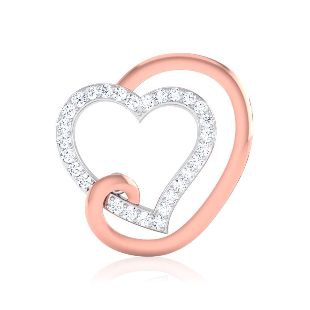 Heart Shaped Diamond Hoops Earrings In 14K Yellow Gold  Fascinating  Diamonds