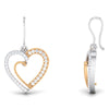 Jewelove™ Earrings Platinum & Rose Gold Hearts & Diamonds Earrings JL PT E 8063
