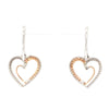 Jewelove™ Earrings Platinum & Rose Gold Hearts & Diamonds Earrings JL PT E 8063