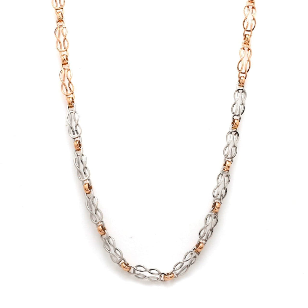 Jewelove™ Chains Platinum & Rose Gold Infinity Chain for Men JL PT CH 1125