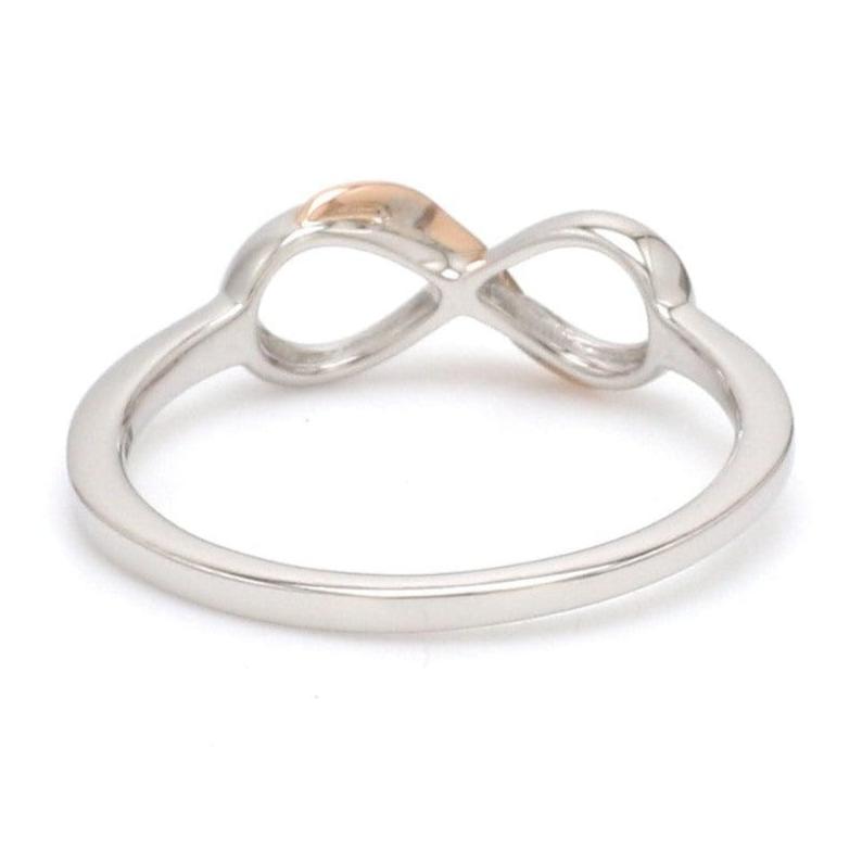 14k Rose Gold Infinity Ring For Women - High Polish Eternal Love Band