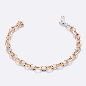 Platinum Rose Gold Links Bracelet JL PTB 696