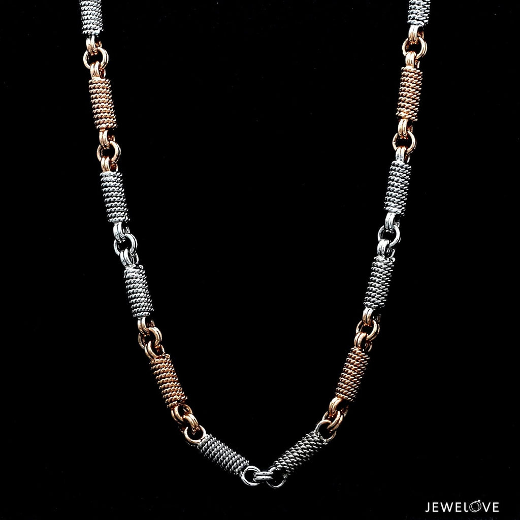 Jewelove™ Chains Platinum Rose Gold Links Chain for Men JL PT CH 1153