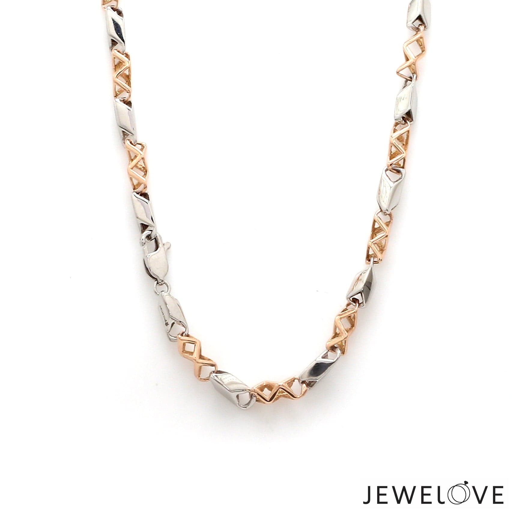 Platinum Rose Gold Matte Hi-Polish Chain for Men JL PT CH 1267