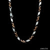 Jewelove™ Chains Platinum Rose Gold Matte & Hi-Polish Chain for Men JL PT CH 1267
