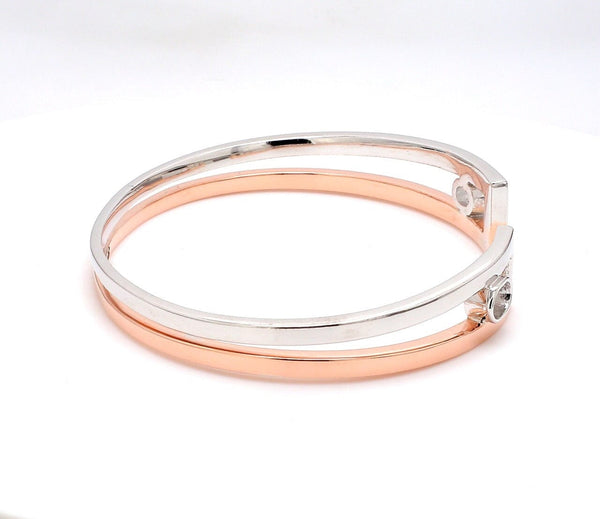 Jewelove™ Bangles & Bracelets Platinum & Rose Gold Open Kada for Men JL PTB 625-Rose