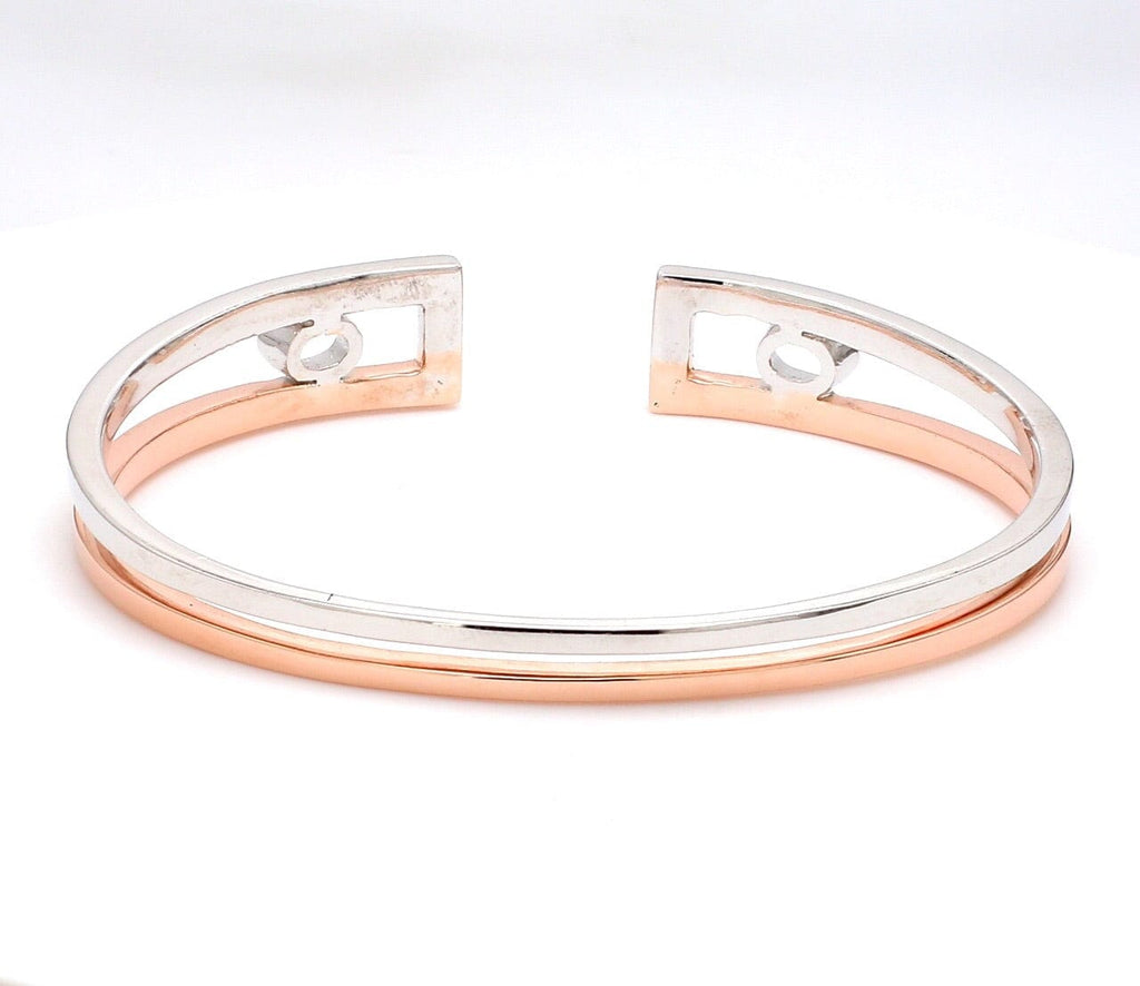 Jewelove™ Bangles & Bracelets Platinum & Rose Gold Open Kada for Men JL PTB 625-Rose