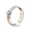 Jewelove™ Rings Platinum Rose Gold Plain Men's & Diamonds Women's Rings JL PT 1256