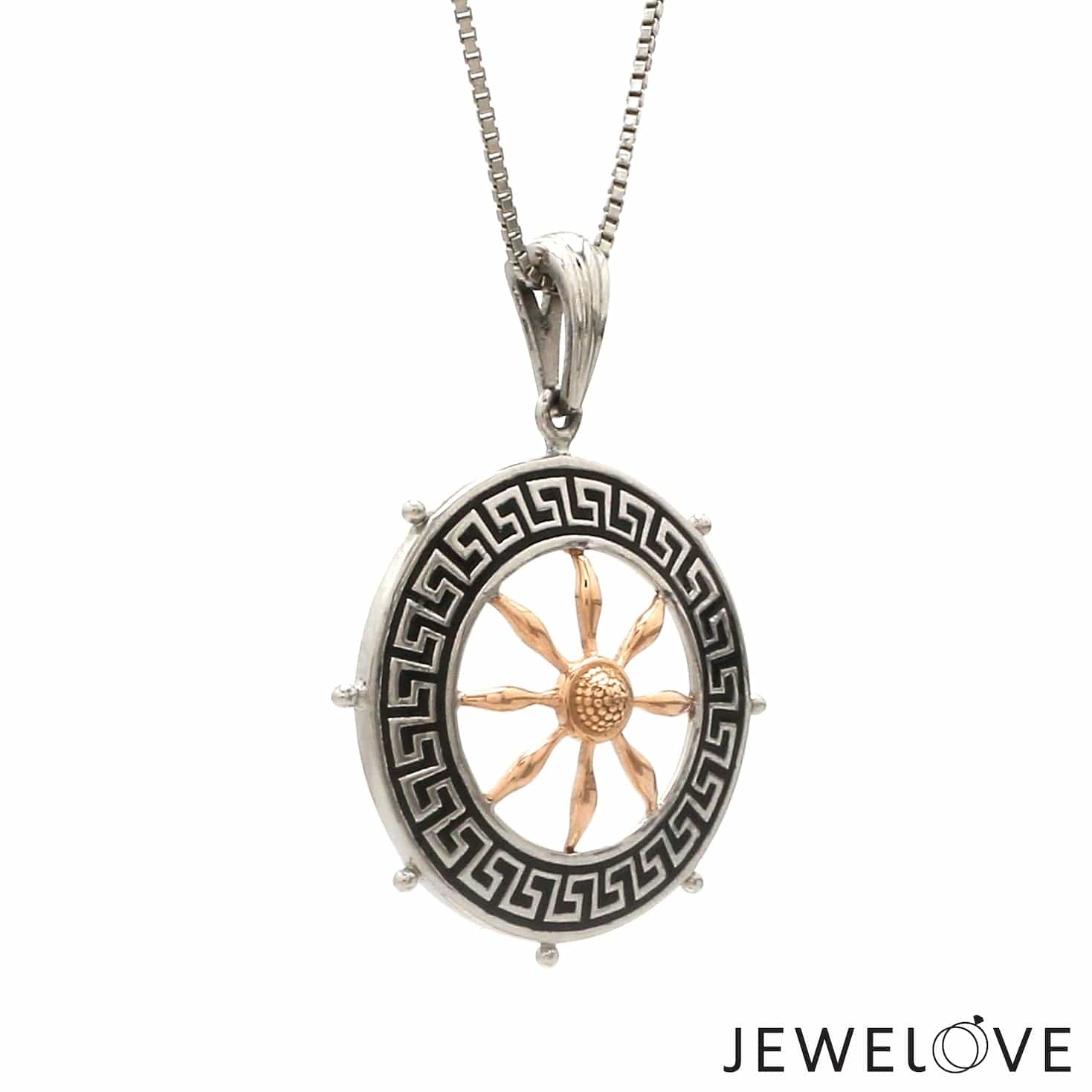 Jewelove™ Pendants Platinum Rose Gold Unisex Pendant JL PT P 362