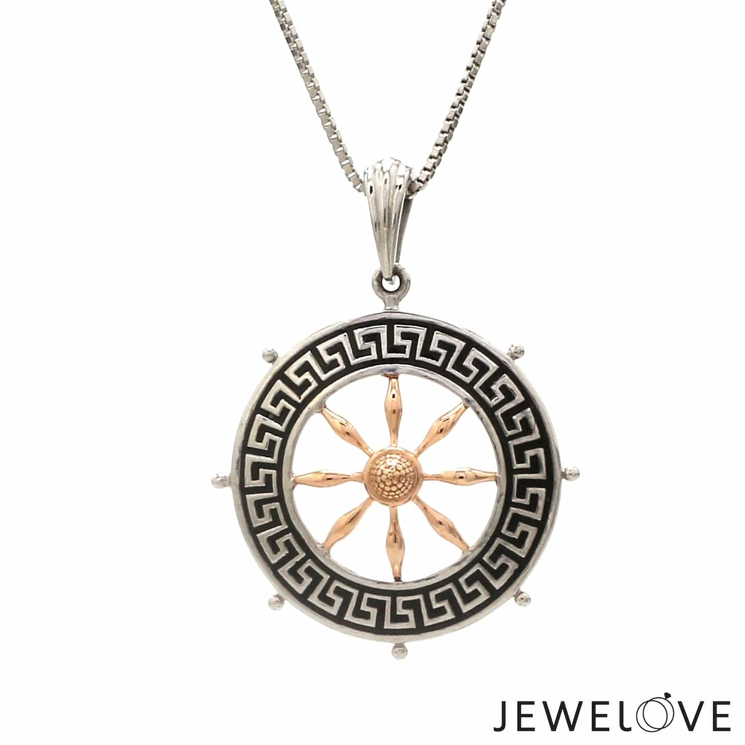 Jewelove™ Pendants Platinum Rose Gold Unisex Pendant JL PT P 362