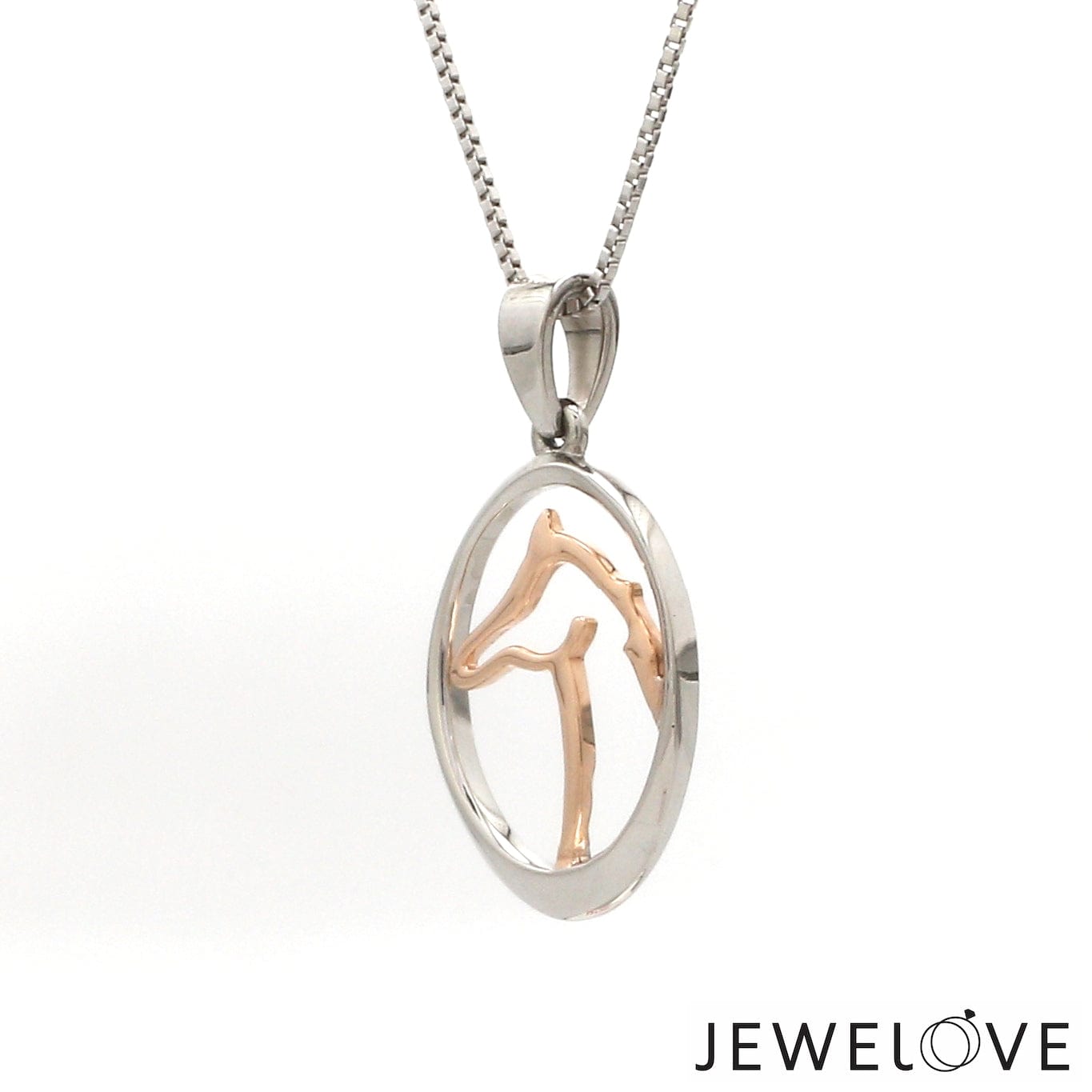 Jewelove™ Pendants Platinum Rose Gold Unisex Pendant JL PT P 363