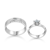 Jewelove™ Rings Platinum Single Diamond Men's & Solitaire-Look Women's Rings JL PT 1255