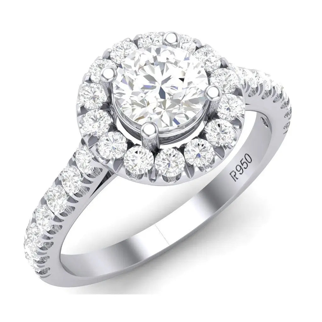 Round Halo Engagement Ring Setting with Diamond Undergallery – Bailey's  Fine Jewelry