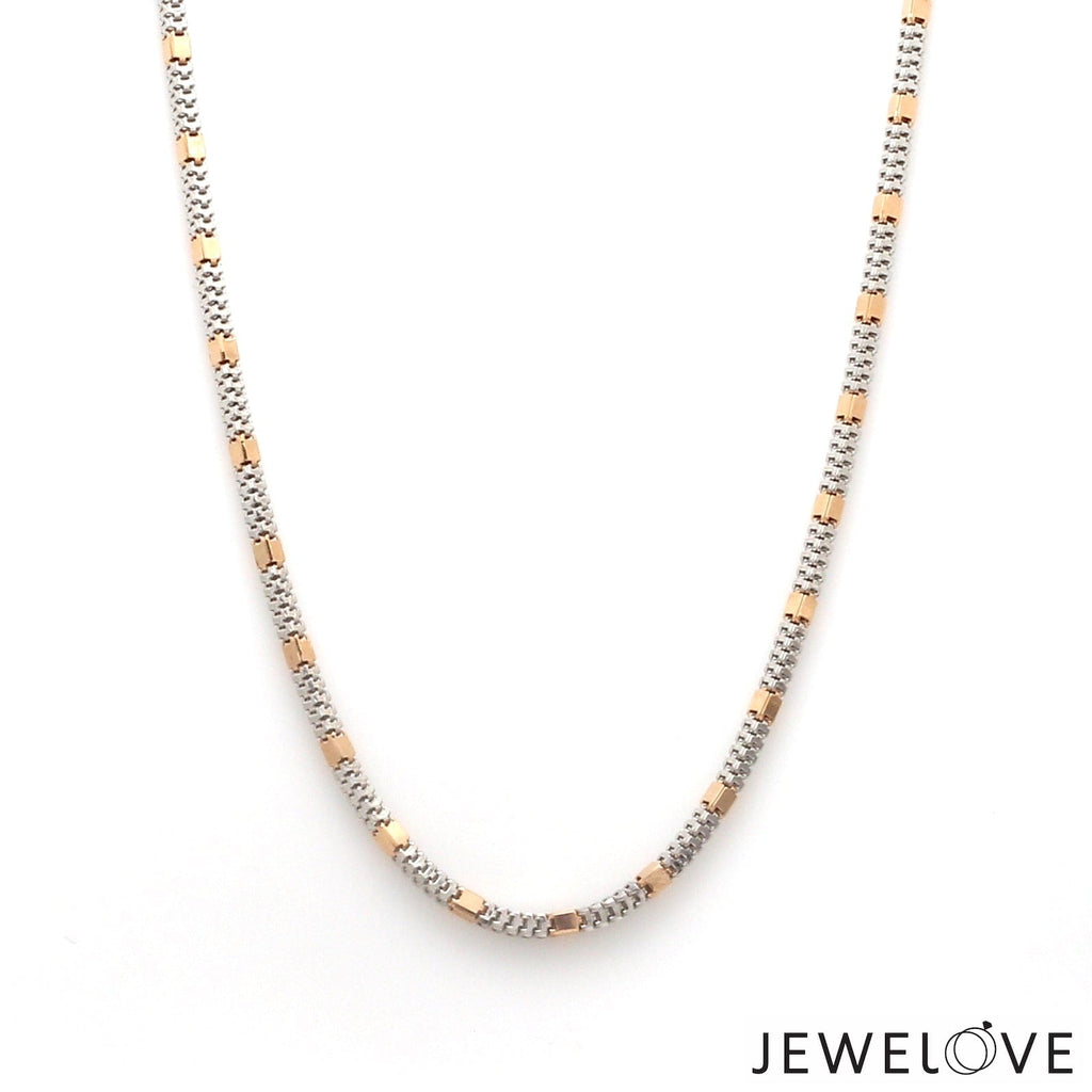 Jewelove™ Chains Platinum Two-Tone Chain for Men JL PT CH 1229
