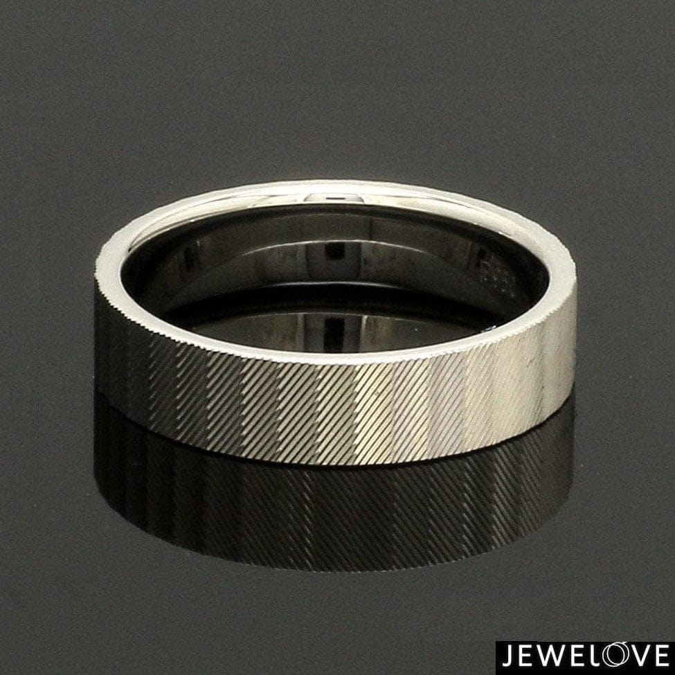 Platinum Unisex Couple Rings with Unique Texture JL PT 1333