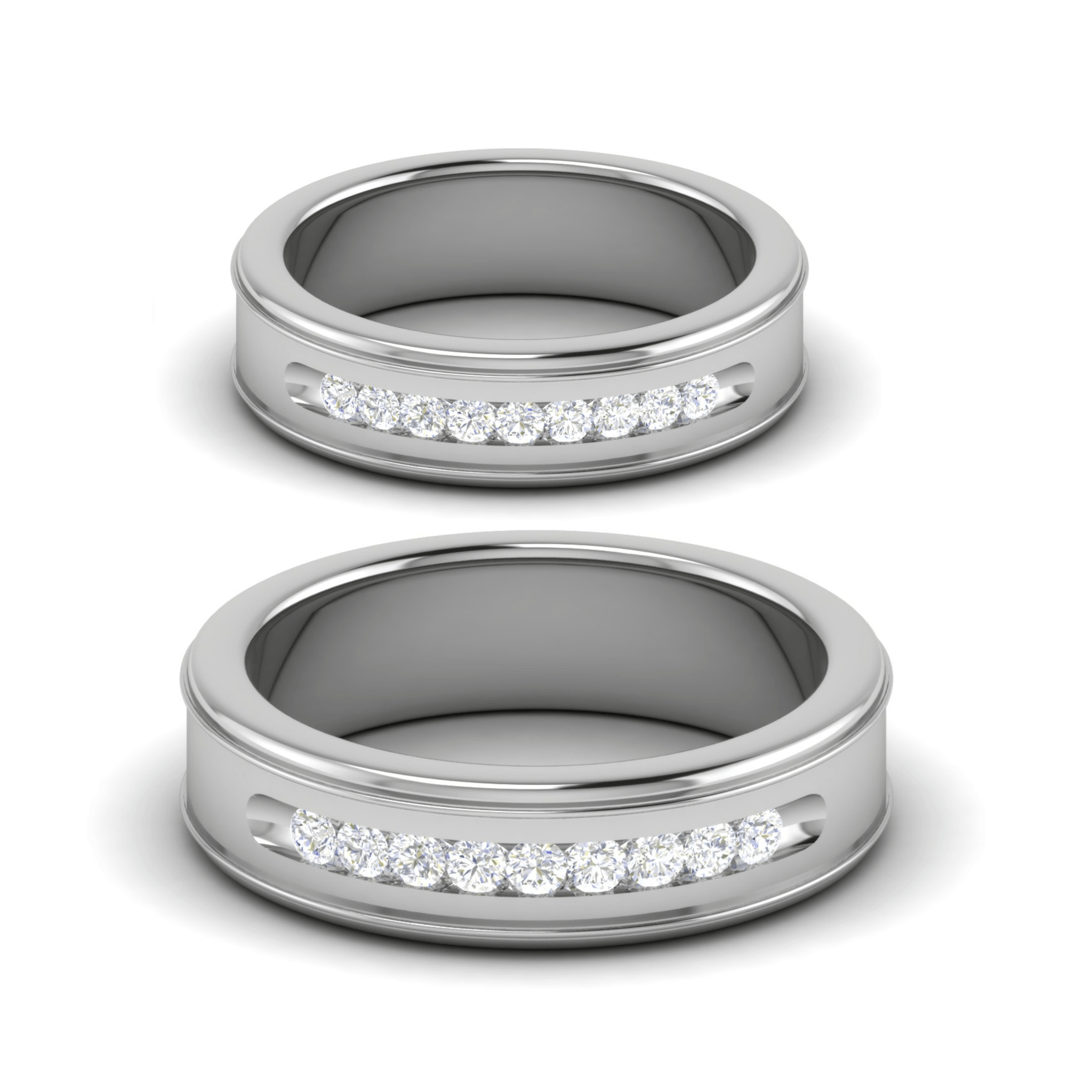 Jewelove™ Rings Platinum Unisex Ring with Diamonds JL PT MB RD 140