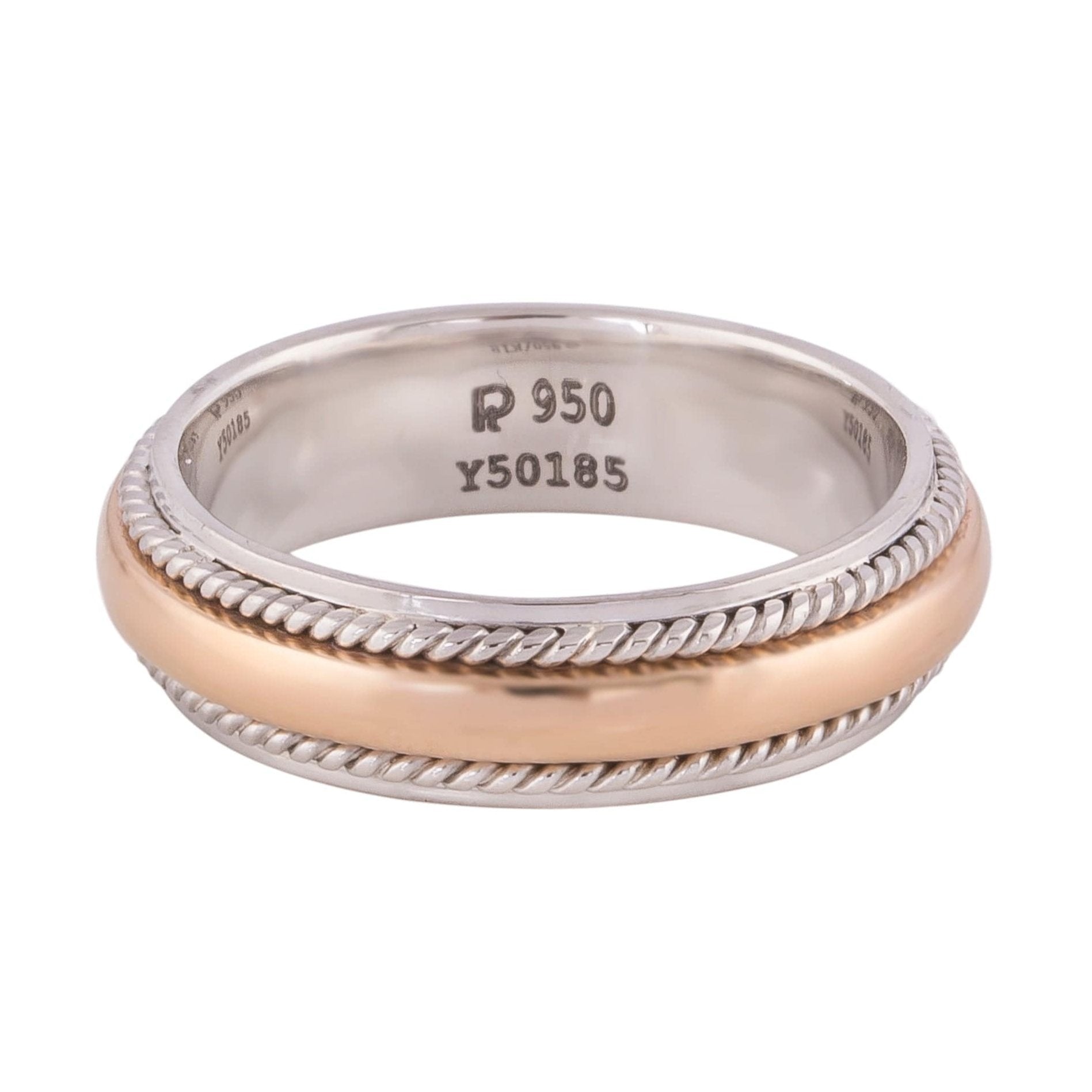 Platinum Yellow Gold Fusion Ring for Men JL PT 522
