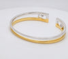 Jewelove™ Bangles & Bracelets Platinum & Yellow Gold Open Kada for Men JL PTB 625-Yellow
