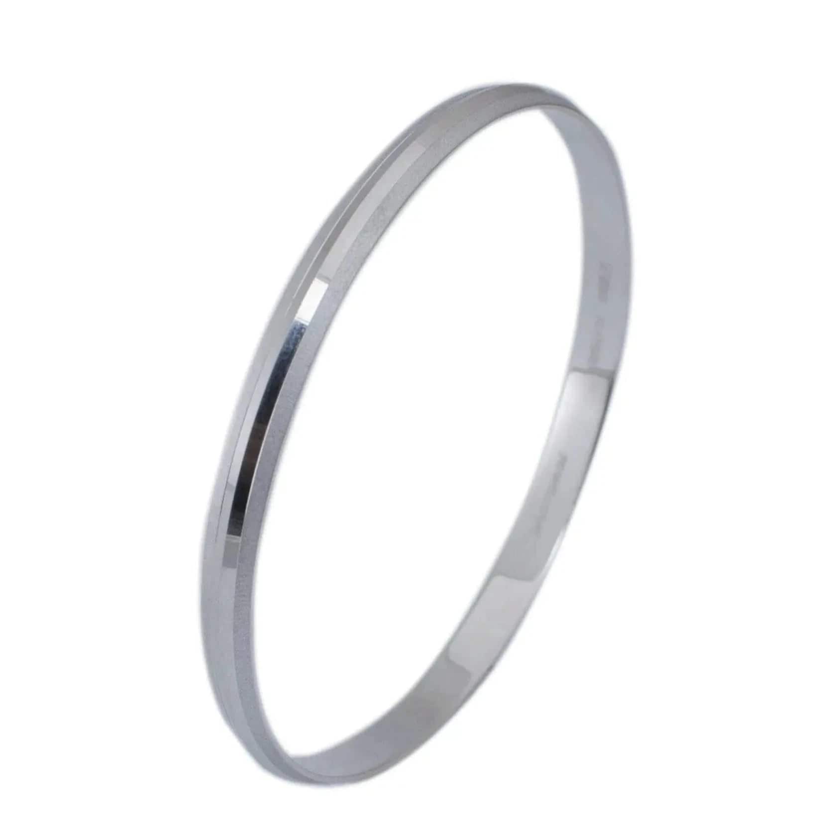 Punjabi Platinum Kada for Men with Matte Finish Hi-Polish JL PTB