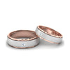 Jewelove™ Rings Both / SI IJ Ready for Shipping - Ring Sizes 13, 17 Designer Single Diamond Platinum Love Bands Rose Gold Base JL PT 655