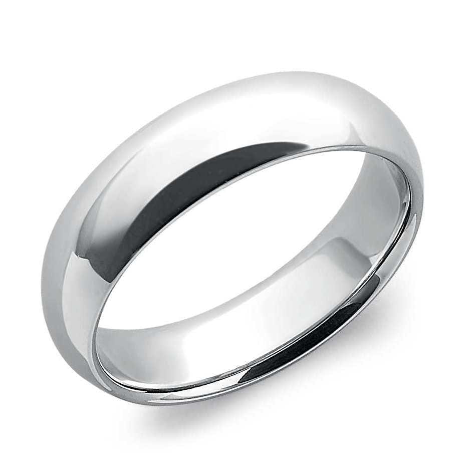 Jewelove™ Rings Men's Band only Ready t Ship - Ring Sizes 15, 25 - 6mm Comfort Fit Platinum Wedding Band SJ PTO 258