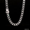 Jewelove™ Chains 22 inches Ready to Ship - 22 inches 7.75mm Platinum Heavy Double Side Hi-Polish & Matte Finish Chain for Men JL PT CH 1227