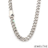 Jewelove™ Chains 22 inches Ready to Ship - 22 inches 7.75mm Platinum Heavy Double Side Hi-Polish & Matte Finish Chain for Men JL PT CH 1227