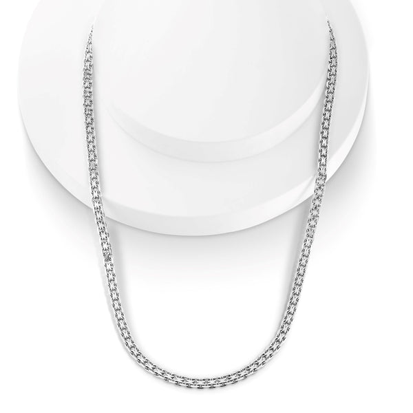 Jewelove™ Chains 22 inches Ready to Ship - 22 inches - Men of Platinum Chain for Men JL PT CH 1246