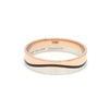 Jewelove™ Rings Men's Band only Ready to Ship - Ring Size 20 for Men of Platinum | Rose Gold with Black Enamel Fusion Ring for Men JL PT 1082