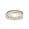 Jewelove™ Rings Men's Band only Ready to Ship - Ring Size 21 - Platinum Ring with Rose Gold Jaguar for Men JL PT 1308
