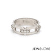 Jewelove™ Rings Ready to Ship - Ring Size 9, Designer Platinum Love Bands with Diamonds JL PT 426