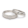 Jewelove™ Rings Ready to Ship - Ring Sizes 11, 20 - Harmony Platinum Couple Rings with Diamonds JL PT 530