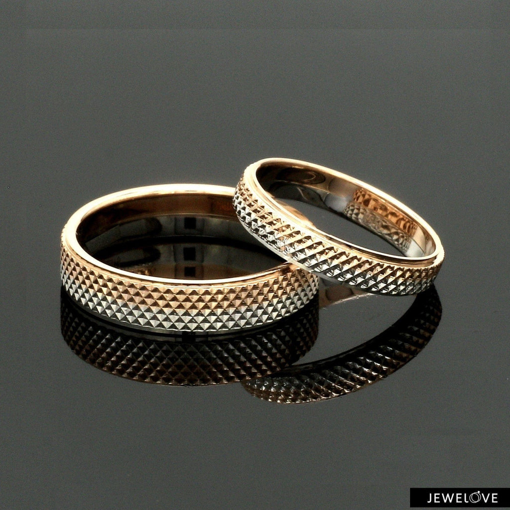Ready to Ship - Ring Sizes 11, 20 - Platinum Love Bands with Rose Gold ...