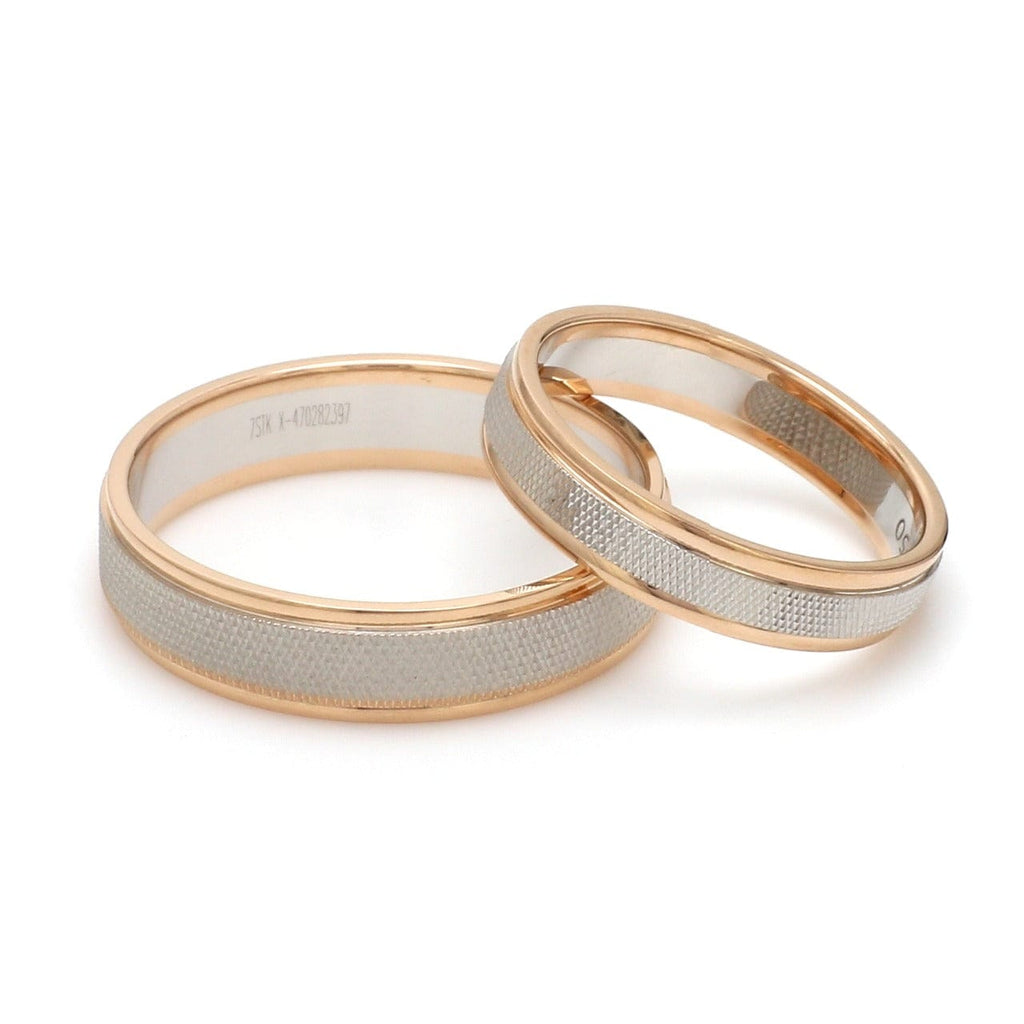 Jewelove™ Rings Both Ready to Ship  - Ring Sizes 11, 22 - Designer Unisex Platinum & Rose Gold Couple Rings JL PT 1121