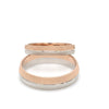 Jewelove™ Rings Ready to Ship - Ring sizes 12, 21 - Designer Unisex Platinum & Rose Gold Couple Rings JL PT 1150