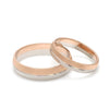 Jewelove™ Rings Both Ready to Ship - Ring sizes 12, 21 - Designer Unisex Platinum & Rose Gold Couple Rings JL PT 1150