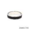 Jewelove™ Rings Ready to Ship - Ring Sizes 12, 22 - Platinum Couple Rings with Black Ceramic JL PT 1330