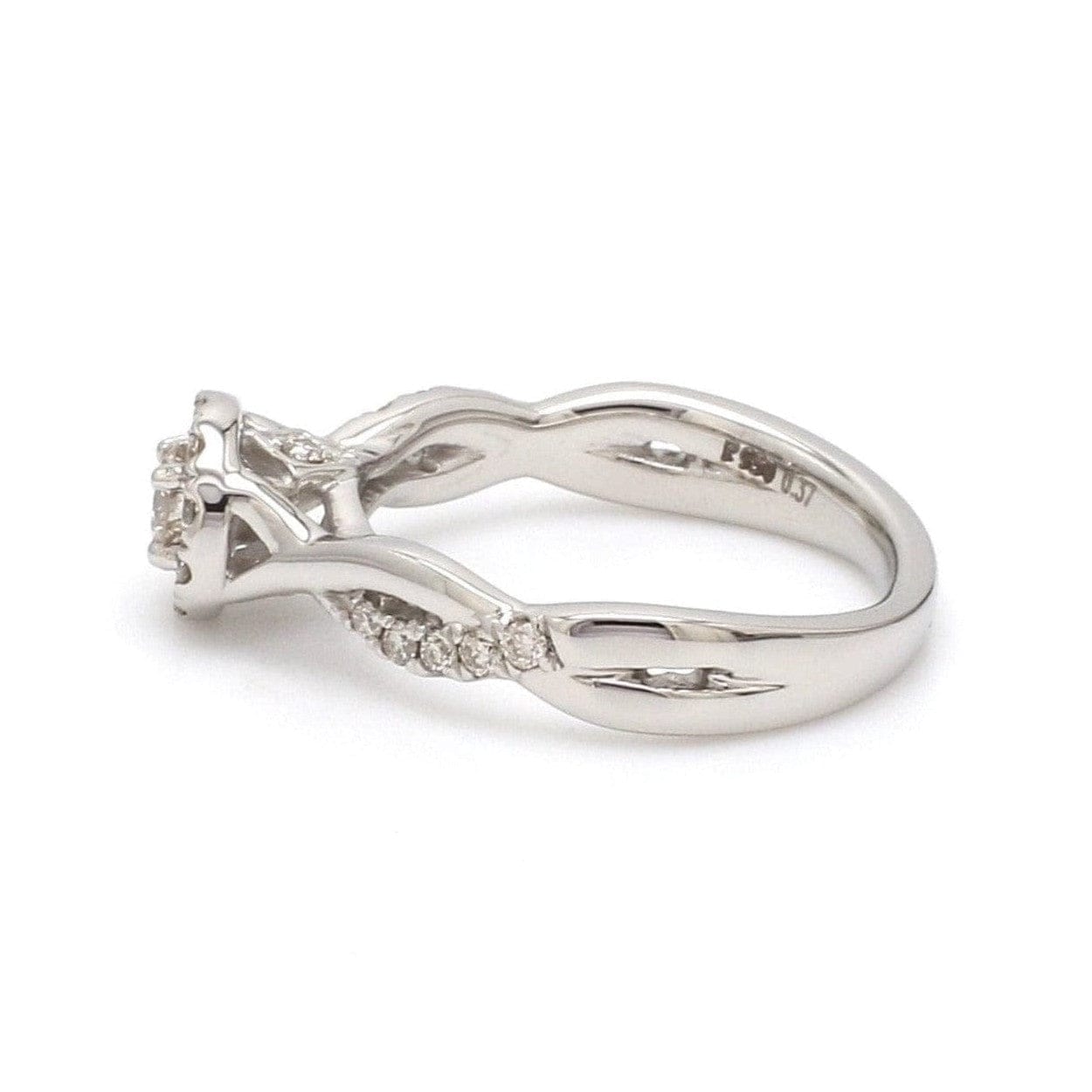 Jewelove™ Rings Ready to Ship - Ring Sizes 12, 22 - Platinum Solitaire Couple Rings JL PT 983