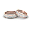 Jewelove™ Rings Ready to Ship - Ring Sizes 13, 22 - Designer Platinum & Rose Gold Couple Rings JL PT 1113