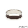 Jewelove™ Rings Ready to Ship - Ring Sizes - 21, 11 - Platinum Couple Rings with Brown Ceramic JL PT 1329