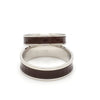 Jewelove™ Rings Ready to Ship - Ring Sizes - 21, 11 - Platinum Couple Rings with Brown Ceramic JL PT 1329