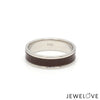 Jewelove™ Rings Women's Band only Ready to Ship - Ring Sizes - 21, 11 - Platinum Couple Rings with Brown Ceramic JL PT 1329