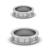 Jewelove™ Rings Both Roman Numerals Plain Platinum Couple Rings JL PT MB 131