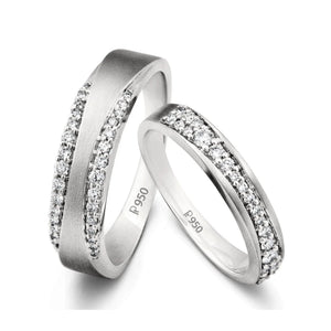 Super Sale - Platinum Ring for Women SJ PTO 211 Ring Size 4